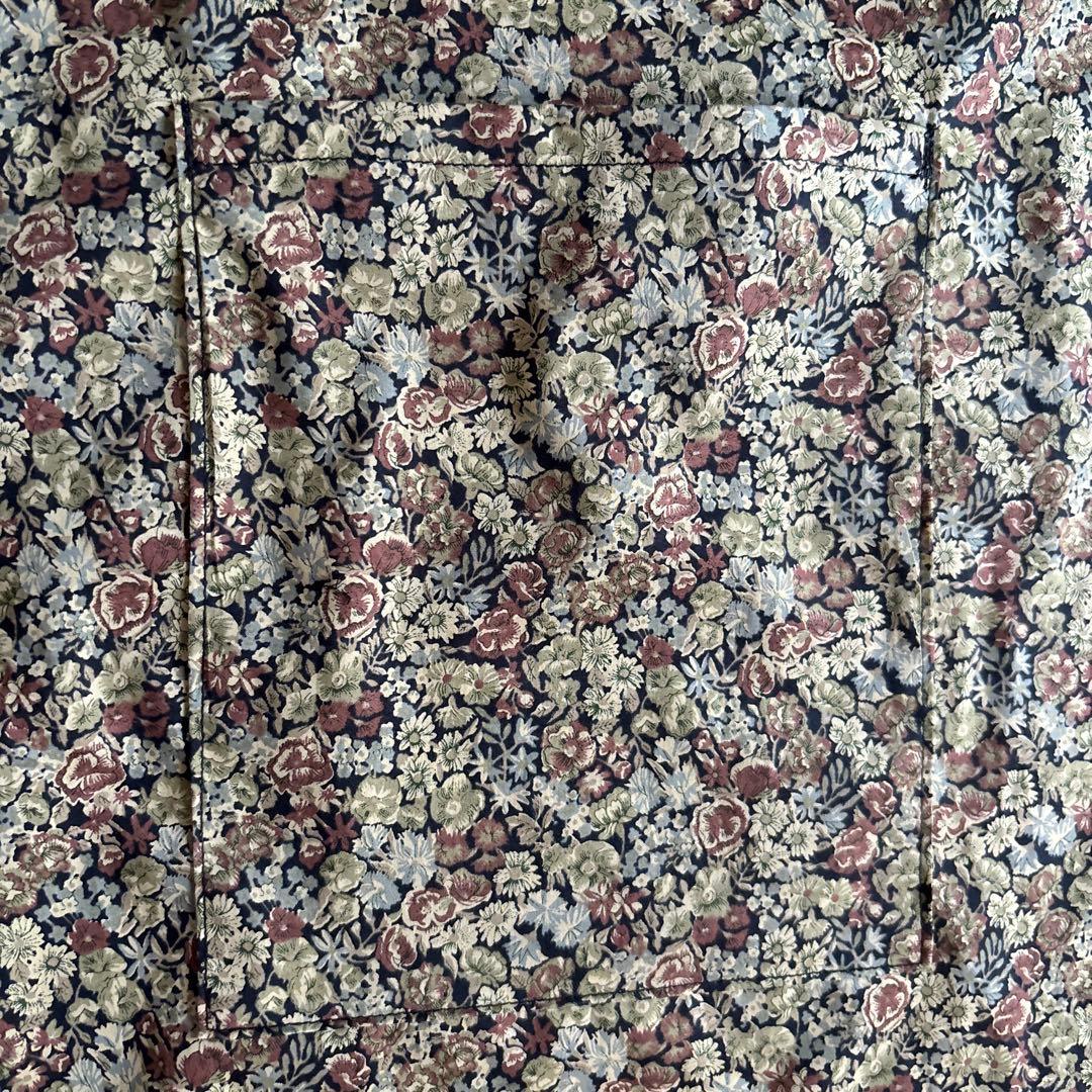 うさぎ様 リバティタナローン エプロン 丈110 チャイブグリーン 右ポケット