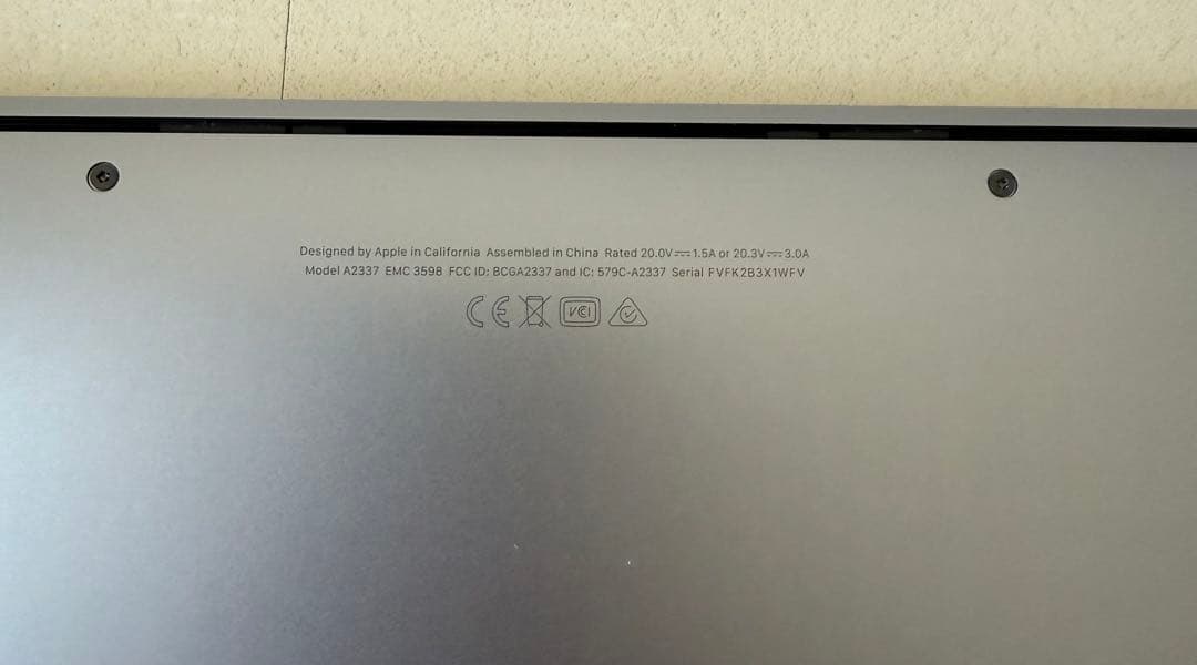 MacBook本体 MacBook Air A2337 M1