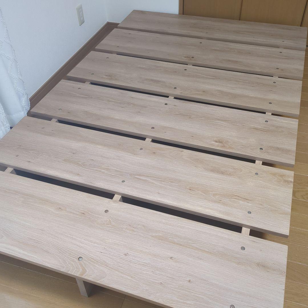 lowya ローベッド　シングル　ベッドフレーム　ロータイプ　木目調　モダン