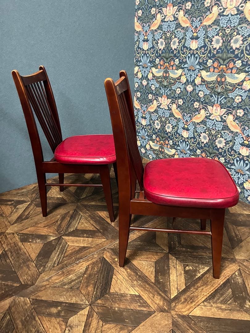 ① 椅子 セット インテリア 昭和レトロ 当時物 ヴィンテージ