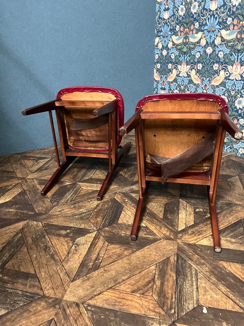 ① 椅子 セット インテリア 昭和レトロ 当時物 ヴィンテージ