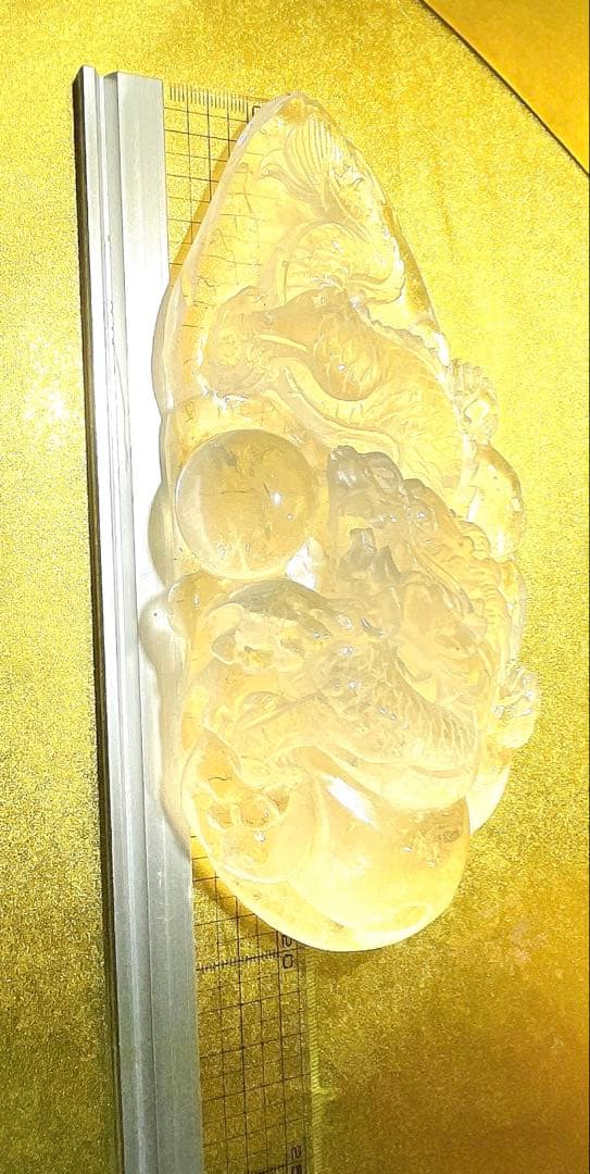 龍水晶彫　天然水晶龍彫NO25-1494