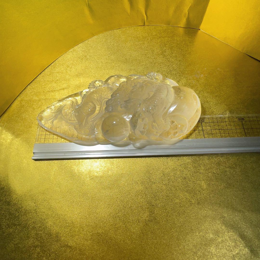 龍水晶彫　天然水晶龍彫NO25-1494