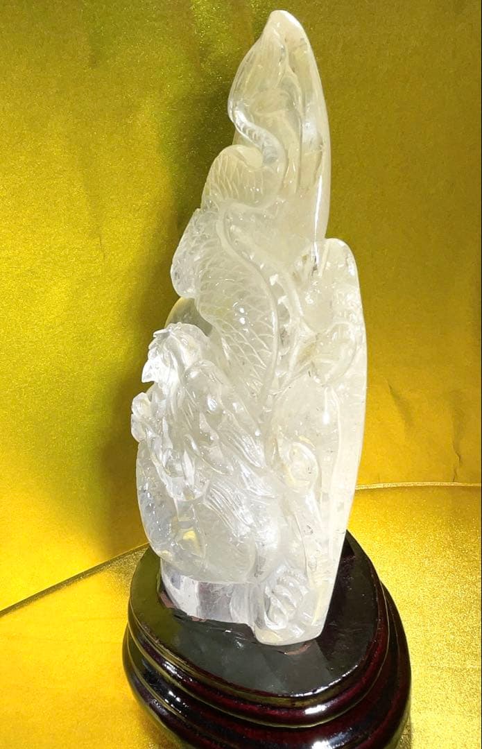 龍水晶彫　天然水晶龍彫NO25-1494