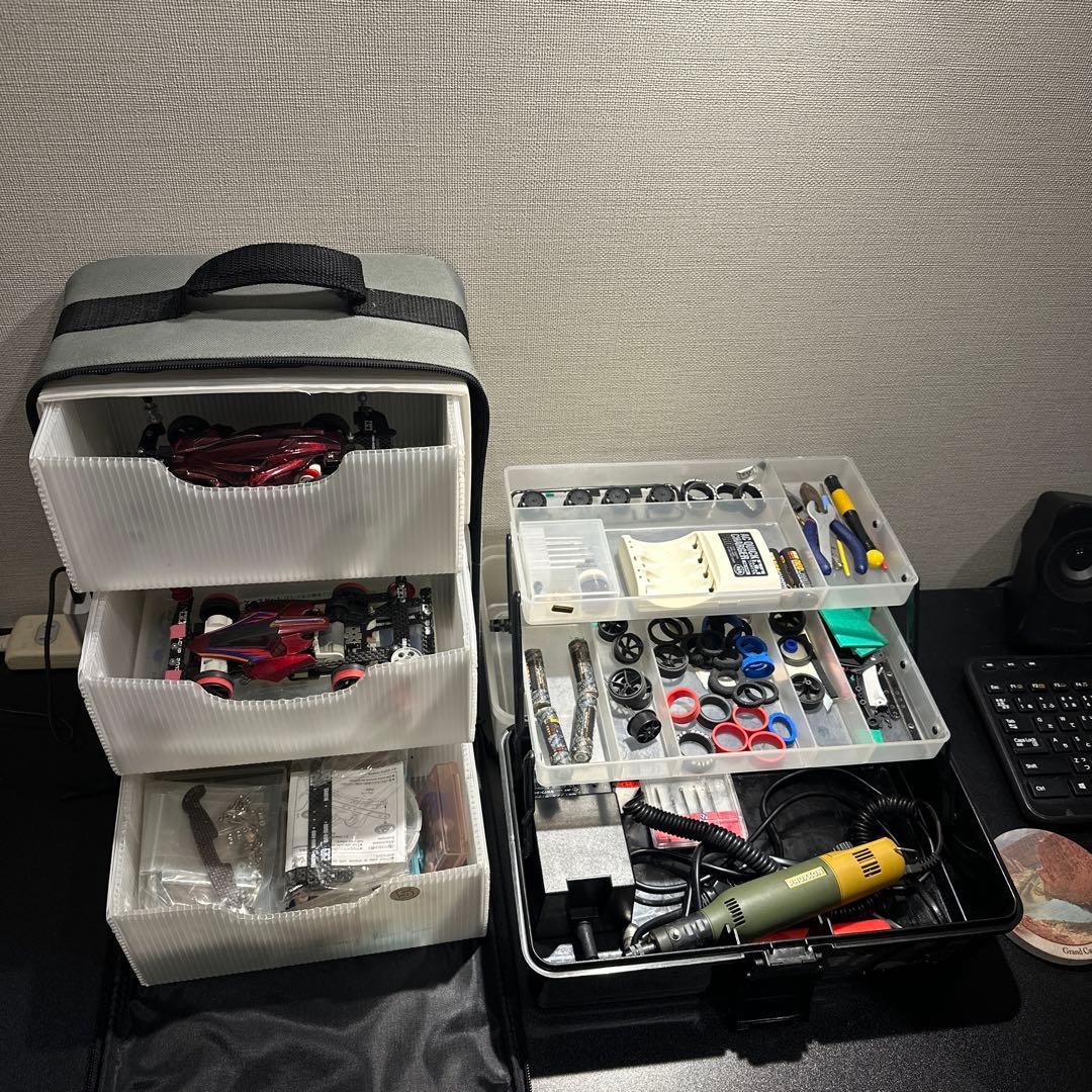 TAMIYA ミニ四駆 2台セット　引退　工具　限定　多数　スピードチェッカー