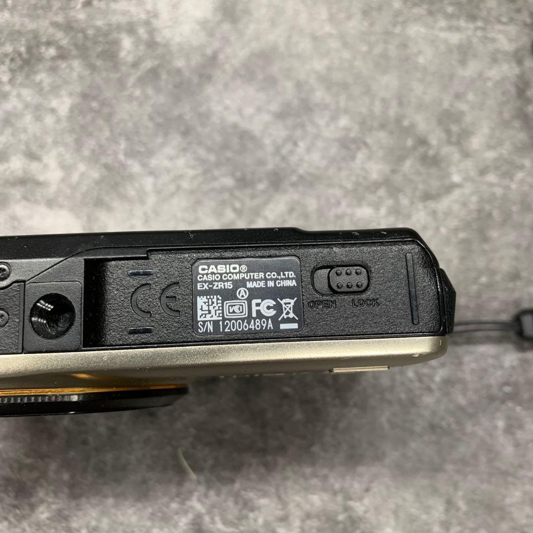 I358 CASIO EXILIM EX-ZR15 7倍ズーム コンデジ GD