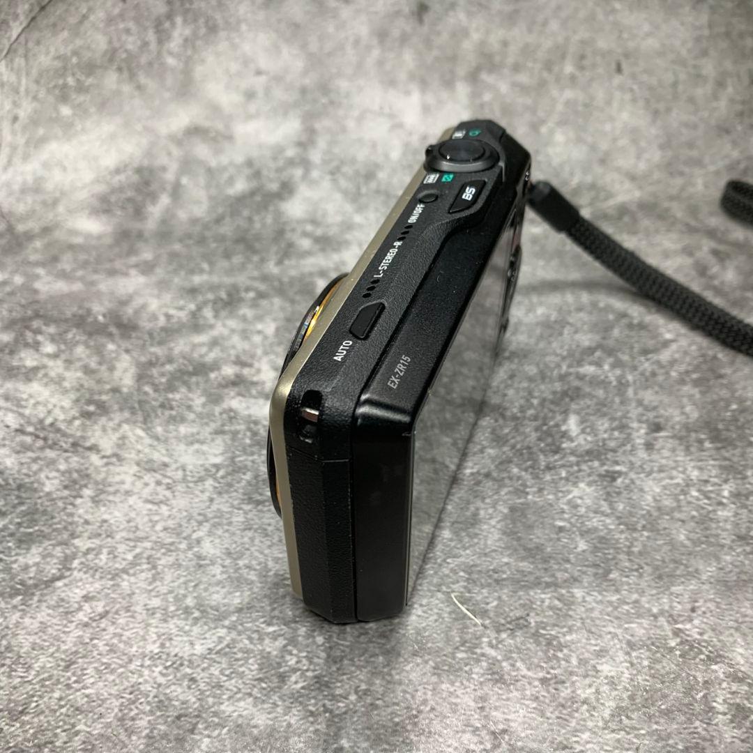 I358 CASIO EXILIM EX-ZR15 7倍ズーム コンデジ GD