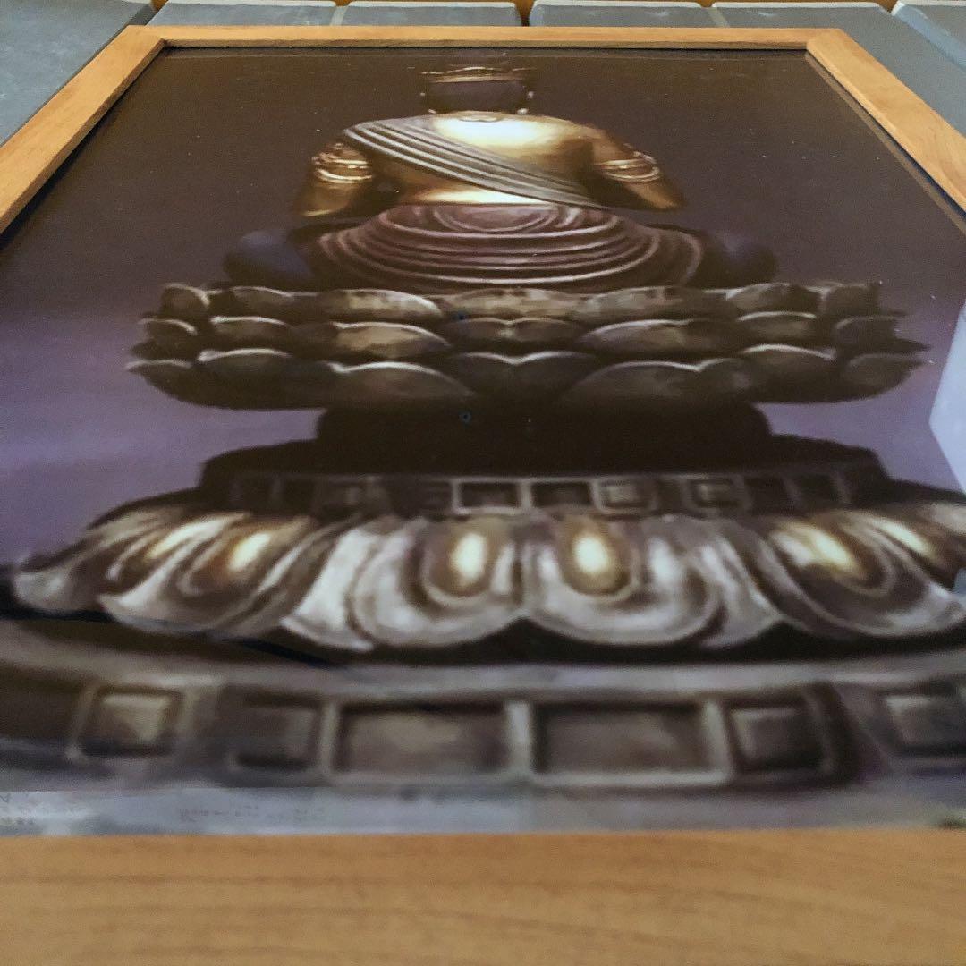 極上…‼️大日如来仏像坐像‼️写真A3…フレーム付‼️大日如来仏像坐像背景…‼️写真A3