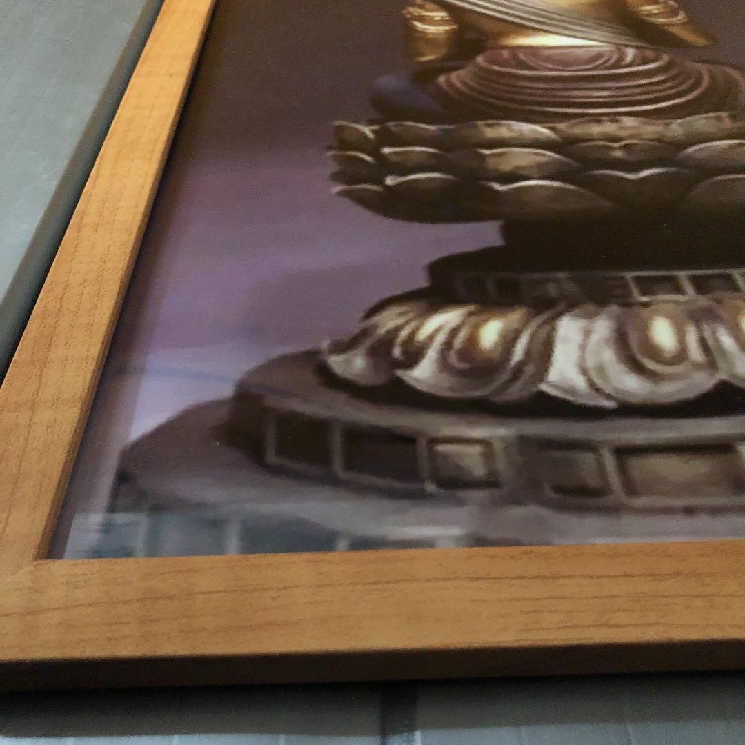 極上…‼️大日如来仏像坐像‼️写真A3…フレーム付‼️大日如来仏像坐像背景…‼️写真A3