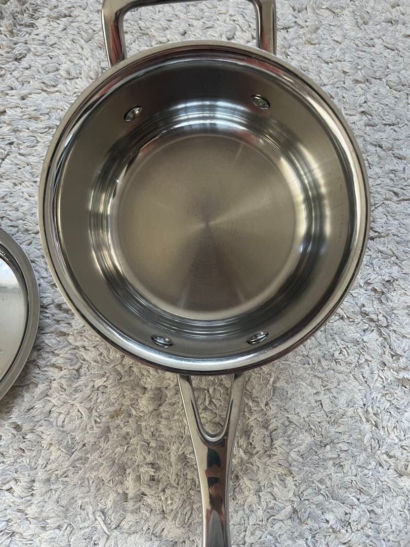 LE CREUSET ステンレス鍋16cm 蓋付き