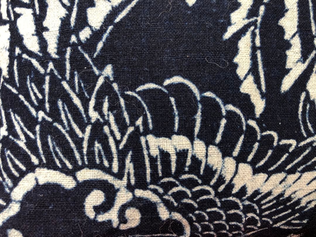 一閑張り　一閑張りバック　藍染　雪ん子　正絹古布　犬張子　狛犬