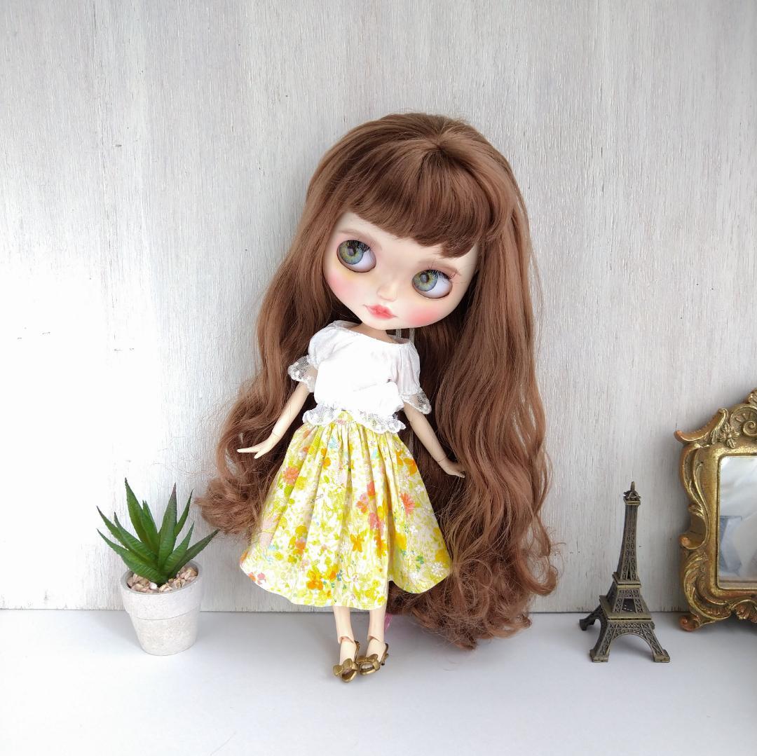 再705※白のラグランスリーブカットソー※ブライスアウトフィット※1/6ドール服