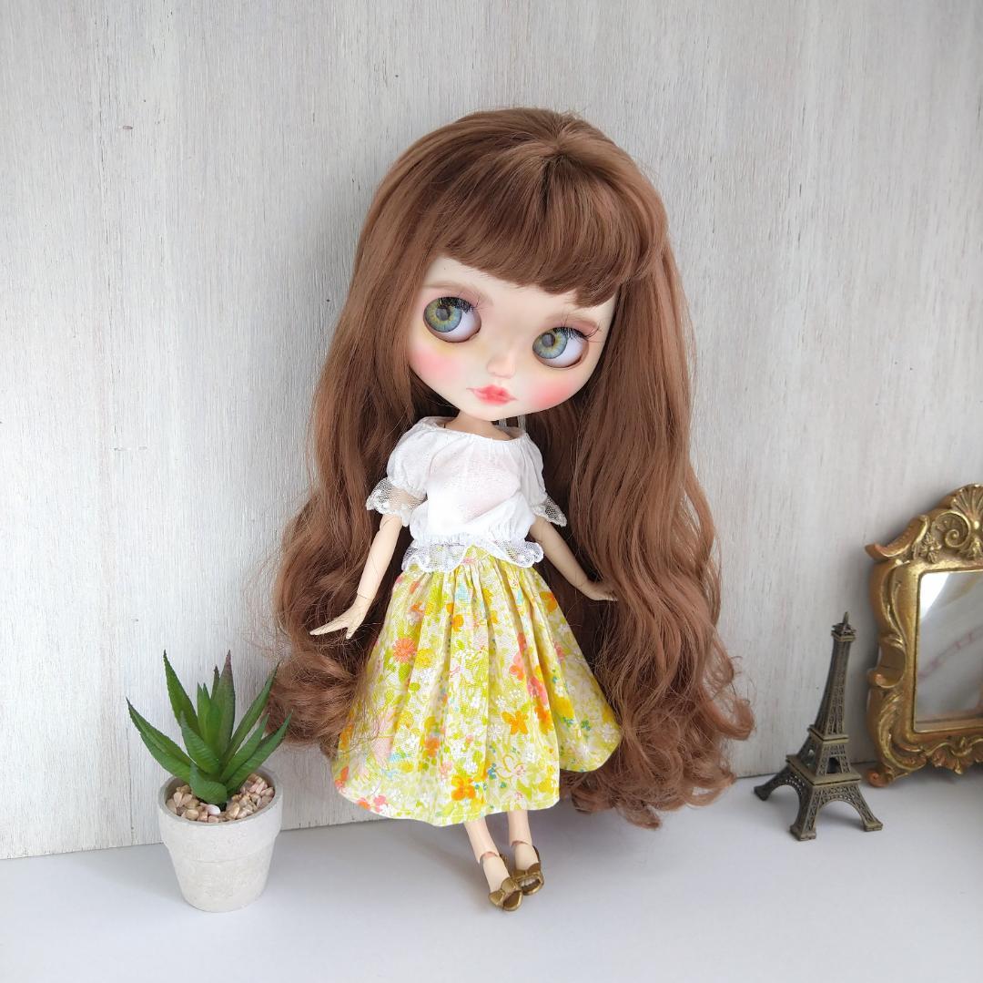 再705※白のラグランスリーブカットソー※ブライスアウトフィット※1/6ドール服