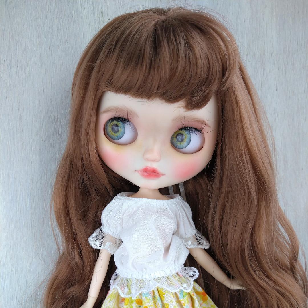 再705※白のラグランスリーブカットソー※ブライスアウトフィット※1/6ドール服