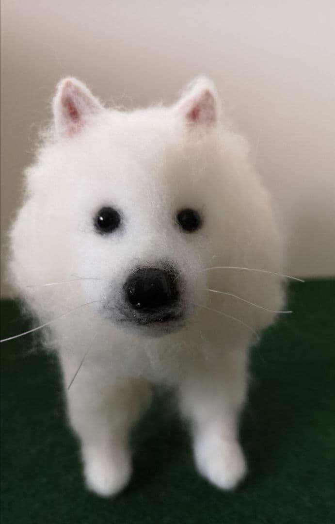 ポメラニアン　◆ハンドメイド　羊毛フェルト　犬　28cm