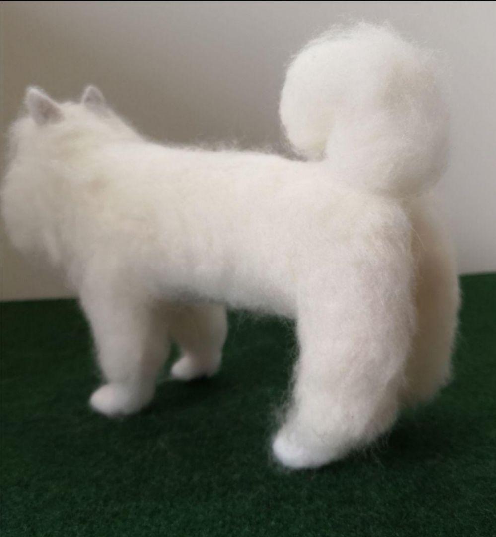 ポメラニアン　◆ハンドメイド　羊毛フェルト　犬　28cm