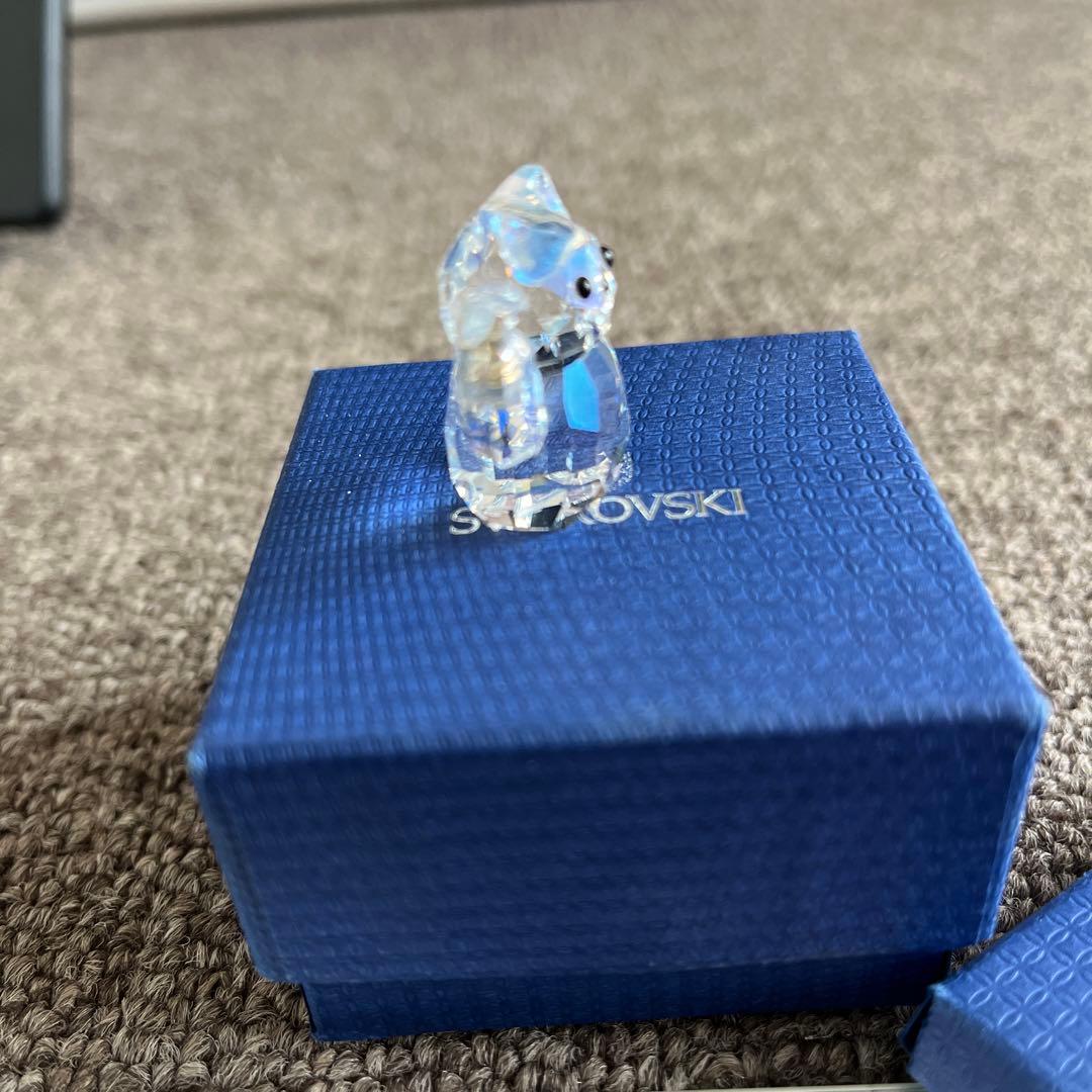 スワロフスキー　招き猫　置物　ラッキーキャット