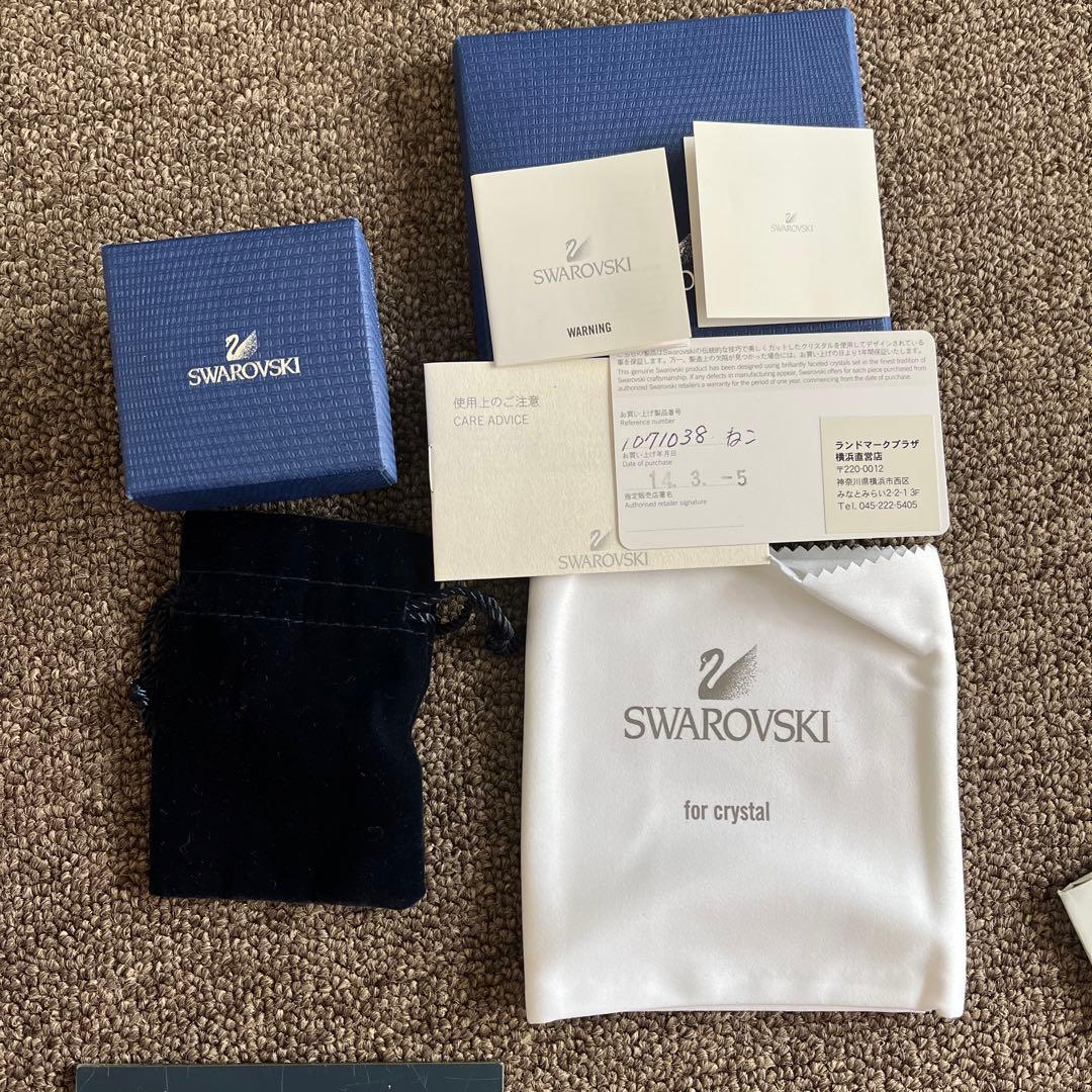 スワロフスキー　招き猫　置物　ラッキーキャット