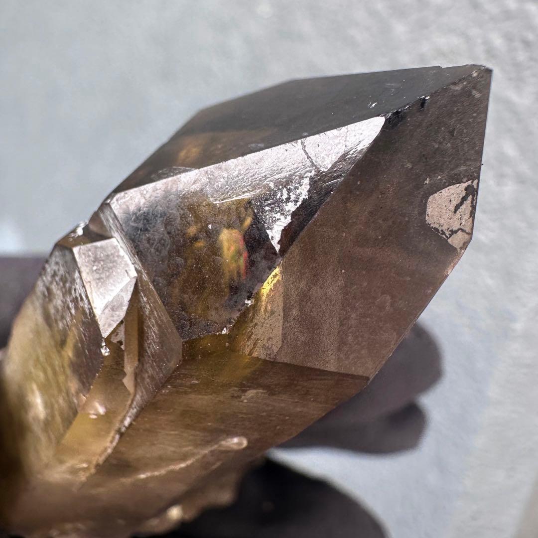 【開運·魔除 】爆アレ❗️レインボー☆スモーキーシトリン水晶クラスターA1584