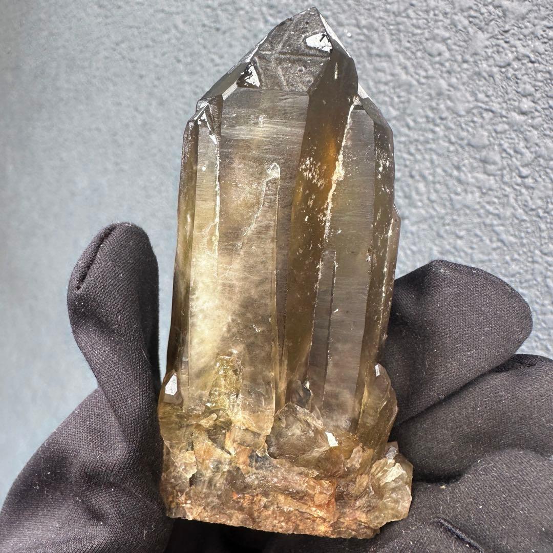 【開運·魔除 】爆アレ❗️レインボー☆スモーキーシトリン水晶クラスターA1584