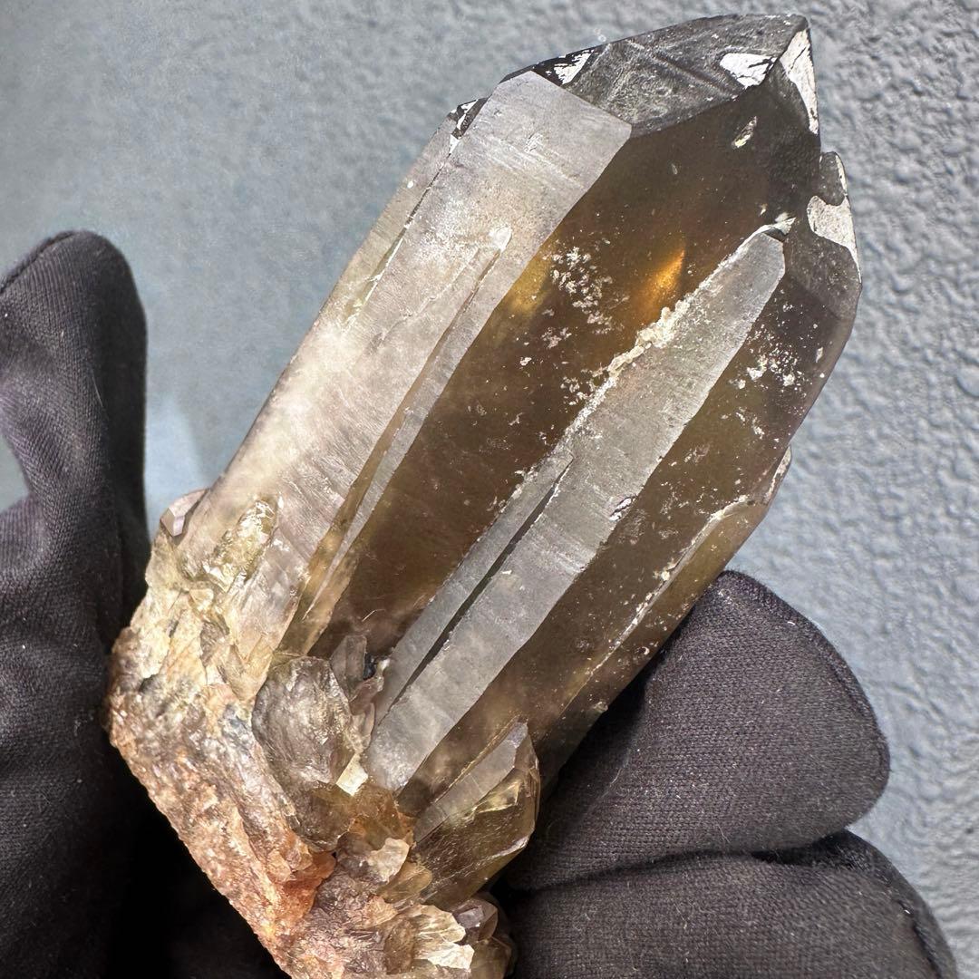 【開運·魔除 】爆アレ❗️レインボー☆スモーキーシトリン水晶クラスターA1584