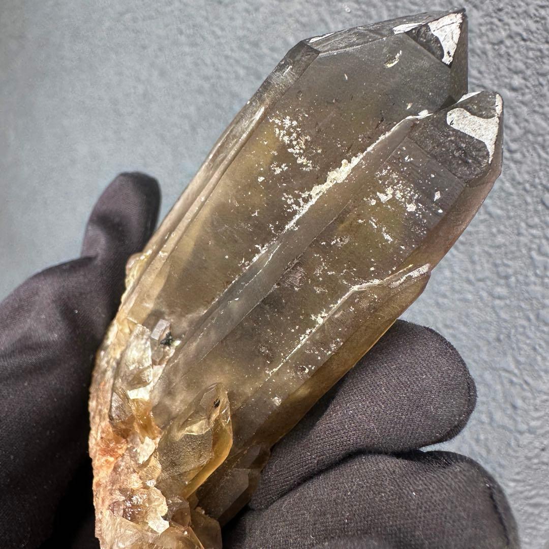 【開運·魔除 】爆アレ❗️レインボー☆スモーキーシトリン水晶クラスターA1584