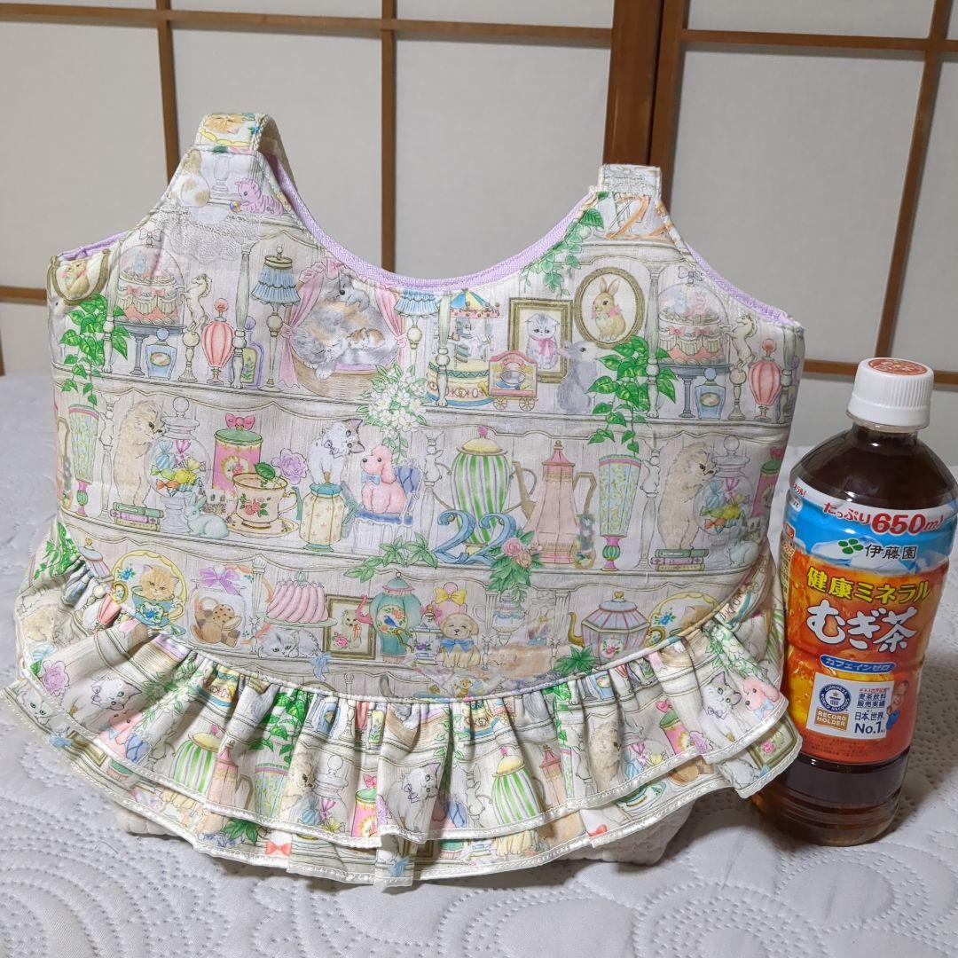 カラフルフリルバッグ…ユキエモン＆刺繍入りヌビキルト…他２点お纏め