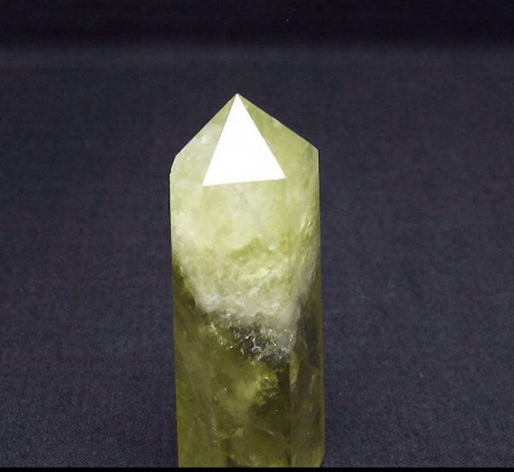 金運•仕事運UP！シトリン水晶六角柱 商品管理番号： 61-12250