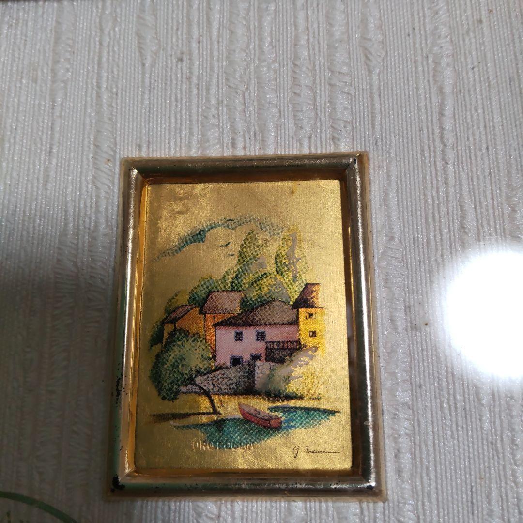 ✨イタリア ミラノで購入 クロモリトグラフ アンティーク23金 金箔画✨