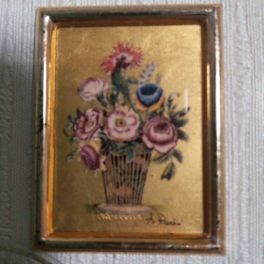 ✨イタリア ミラノで購入 クロモリトグラフ アンティーク23金 金箔画✨