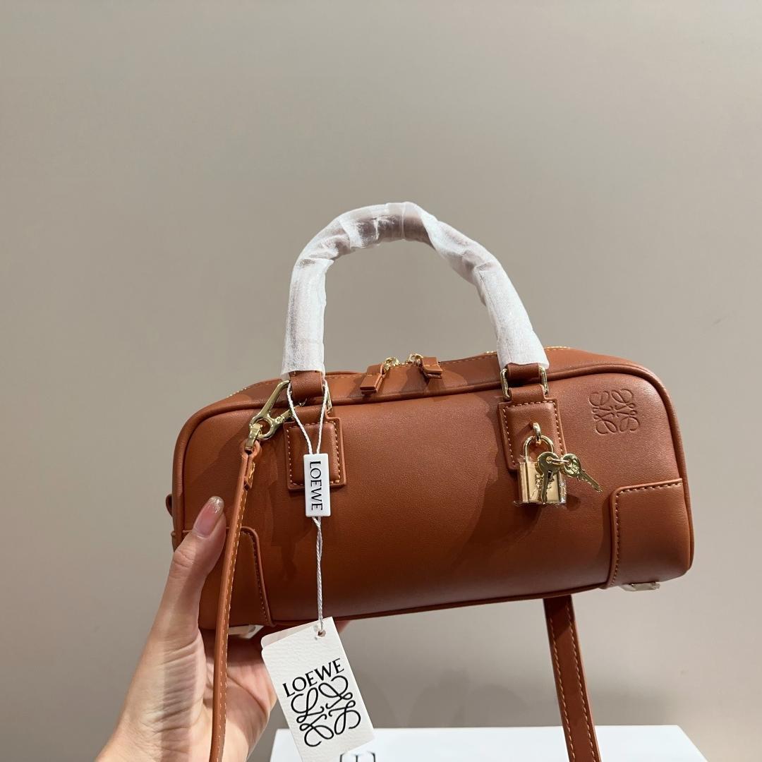 LOEWE Amazona ボストンバッグ ブラウン