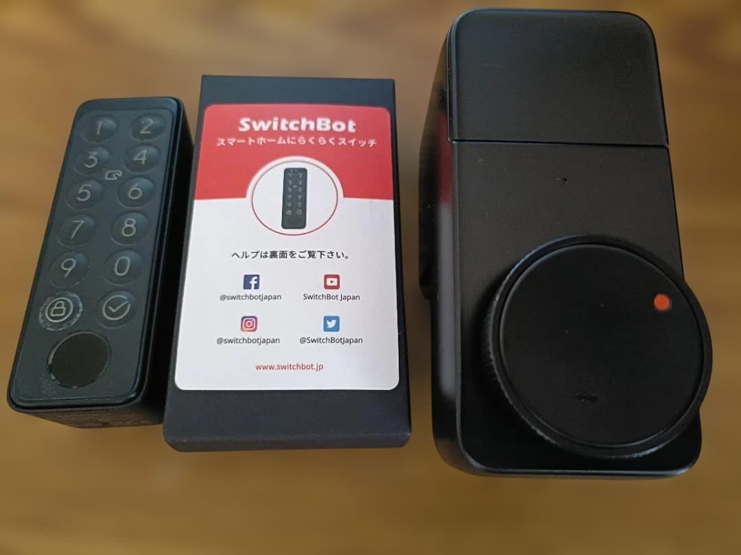 みき）Switch BotロックPRO、指紋認証パッド閉開センサーのセット