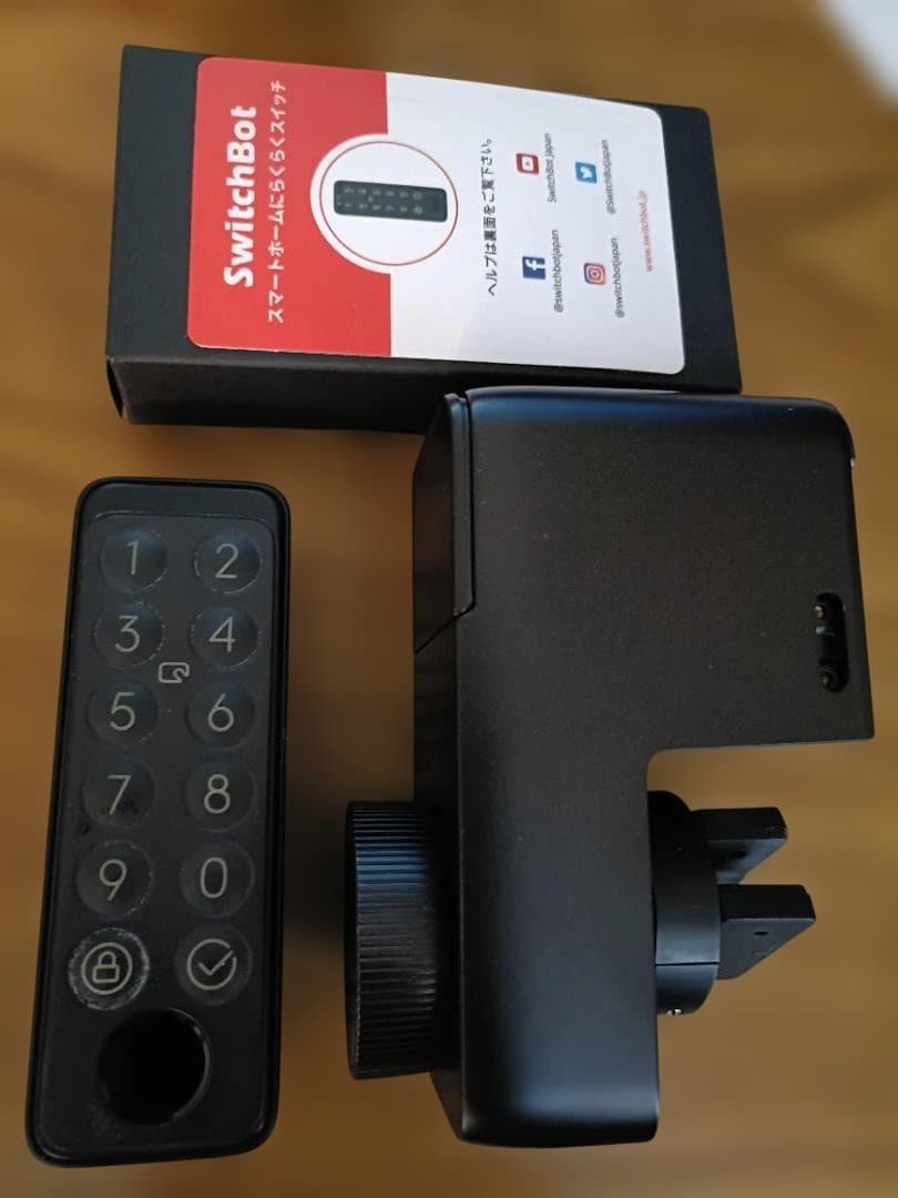 みき）Switch BotロックPRO、指紋認証パッド閉開センサーのセット