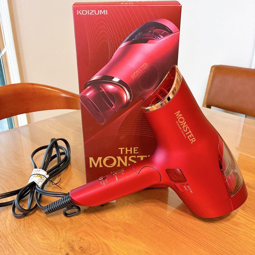 ★美品★KOIZUMI モンスタードライヤー　KHD-W910赤　レッド　大風量