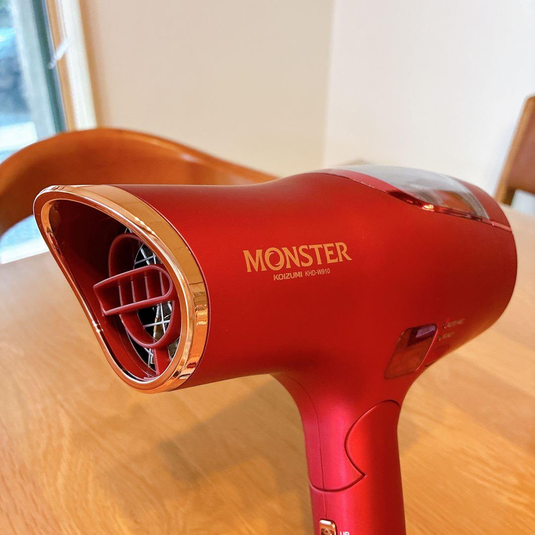 ★美品★KOIZUMI モンスタードライヤー　KHD-W910赤　レッド　大風量