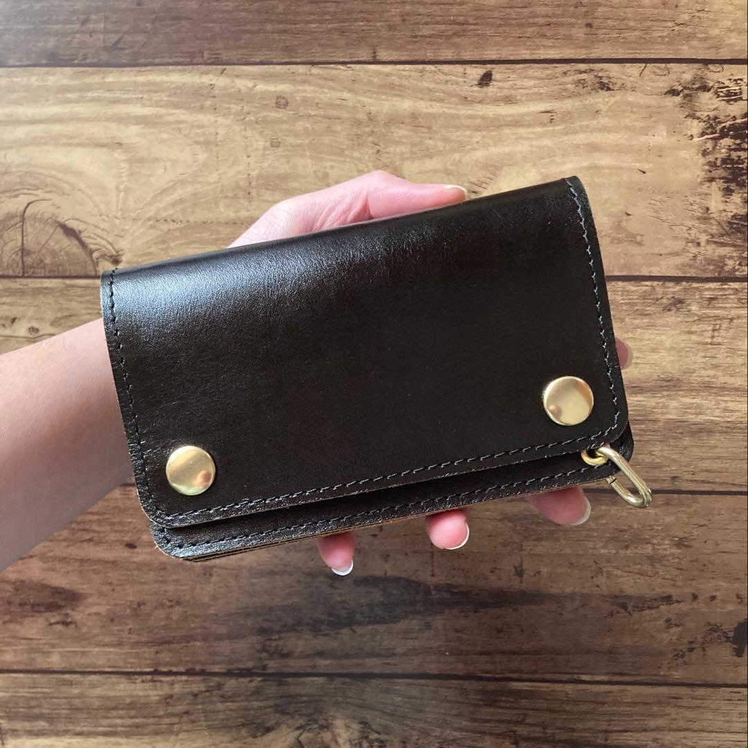 【yuuu様ご確認用】ミドルトラッカーウォレット【お札を折らずに収納】