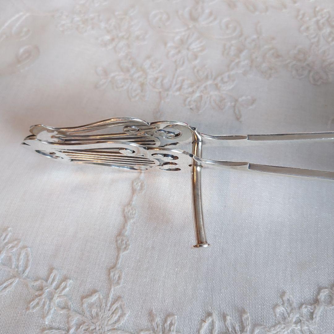 イギリス　アンティーク　シルバートング　サンドイッチトング　ケーキトング