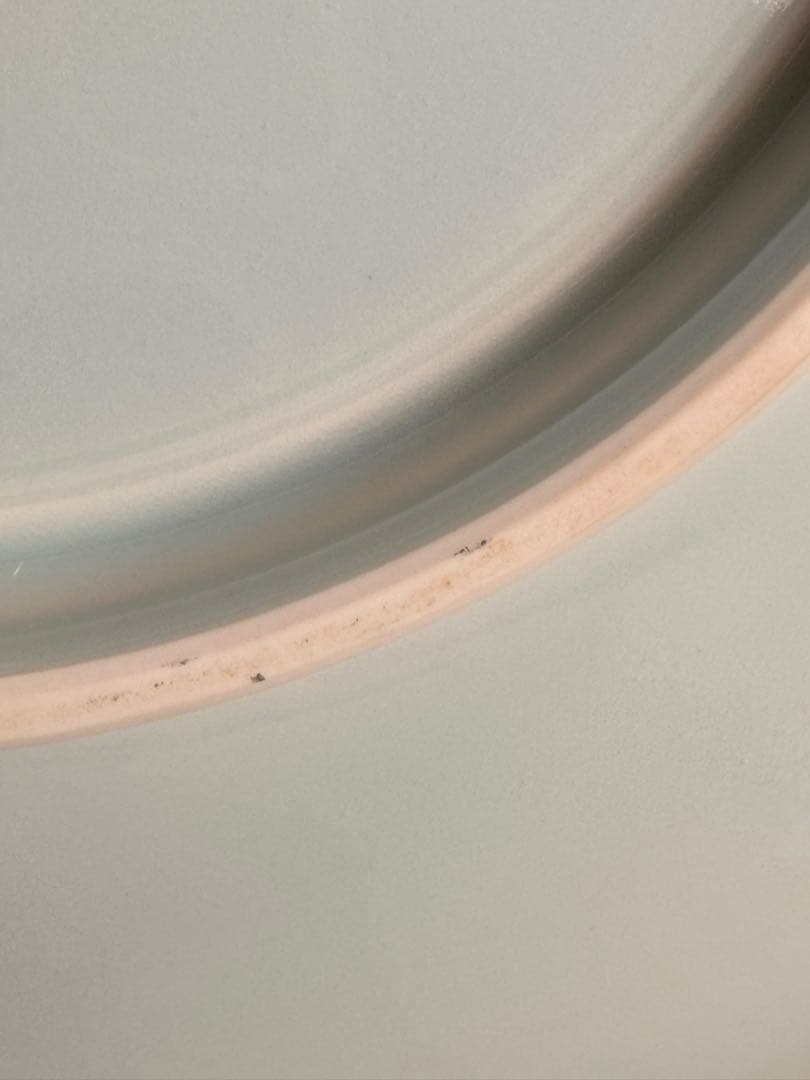 #人間国宝 塚本快示 快山窯 青白磁唐草文大皿 皿立て付属/【直径約32cm】