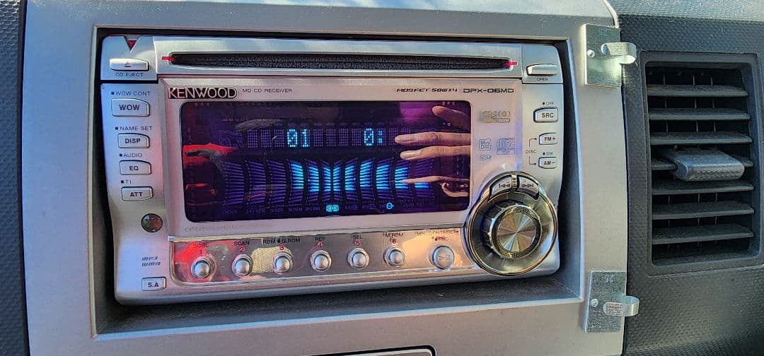 動作OK ケンウッド DPX-06MD ダイハツ用配線付 CD/MD 2DIN