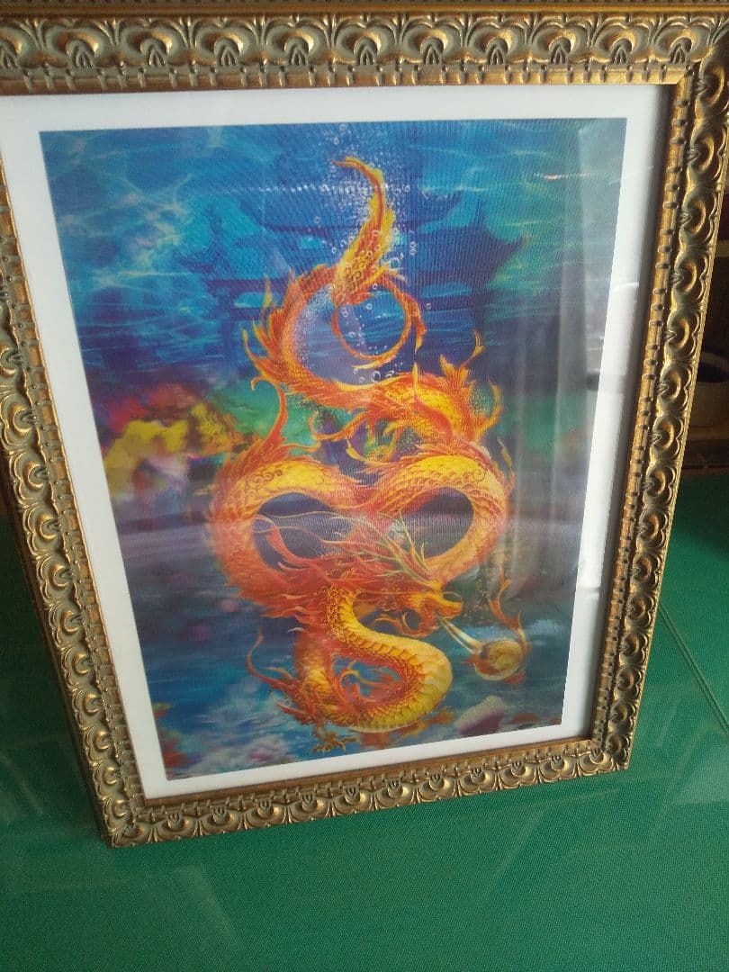 金龍　絵画　ホログラムアート