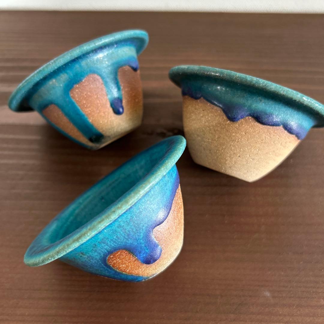 No.115 ペルシャブルーの小鉢SET　やちむん