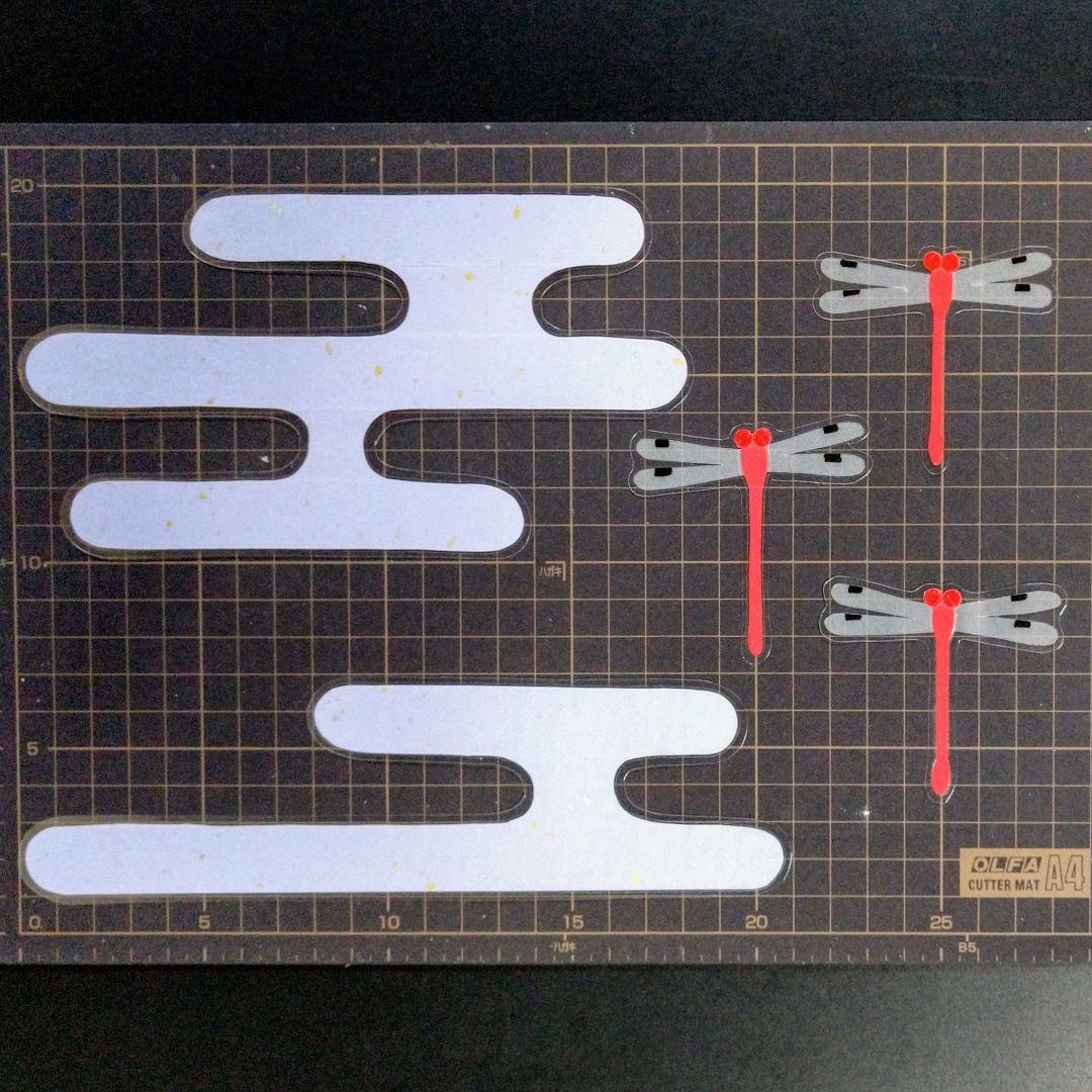 RIN【壁面飾り】2点『秋の訪れ～神宮と紅葉』満月と秋の草花～餅つきウサギ