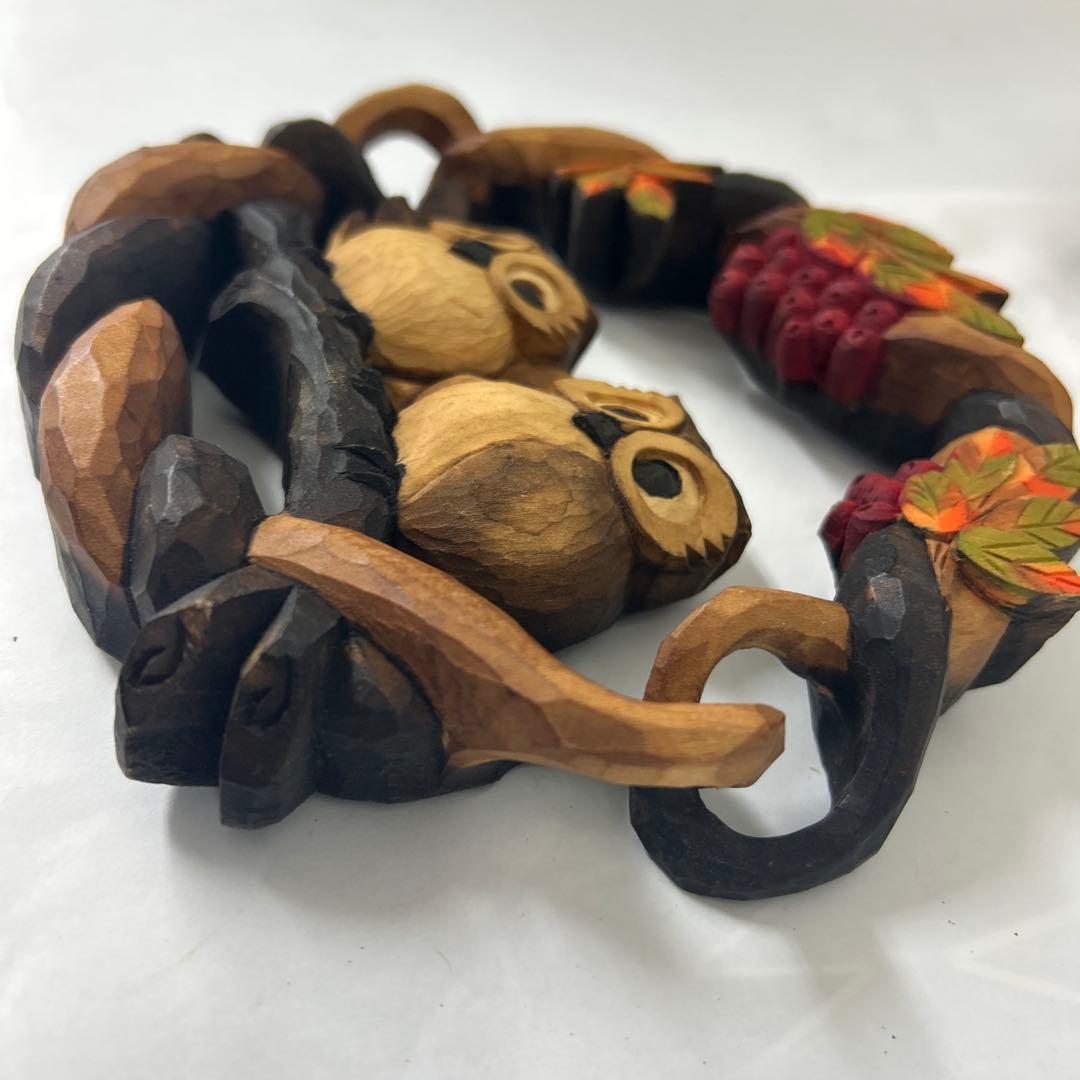 フクロウのアートパネルと壁飾りセット