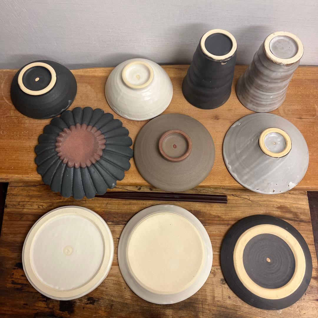 ちゃーさん新品　陶器　陶器　陶芸作家 小ぶりな器10個　165