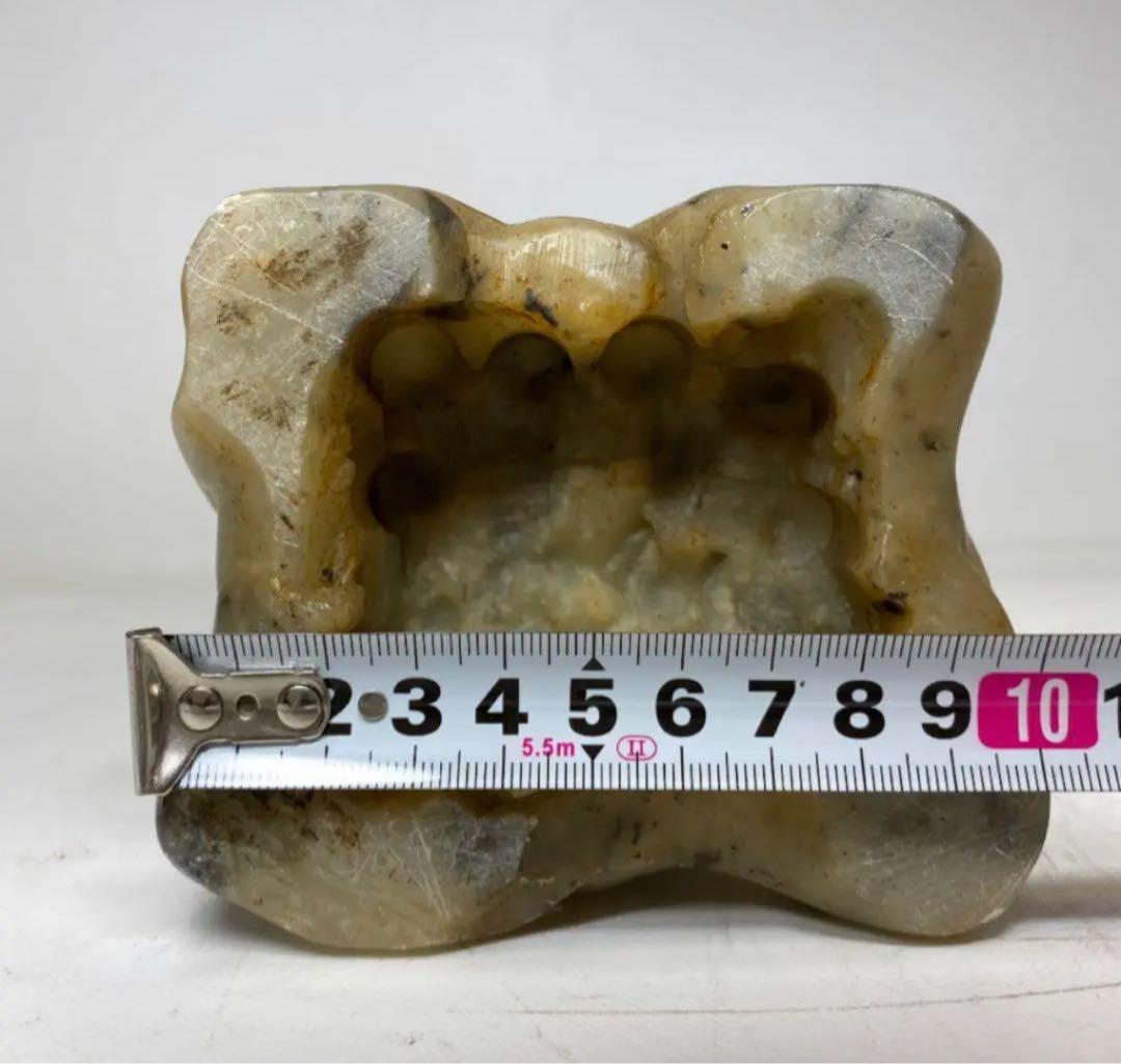 时代物 砡製　花入　玉石　花瓶　高さ19.5cm 重さ1450g y500