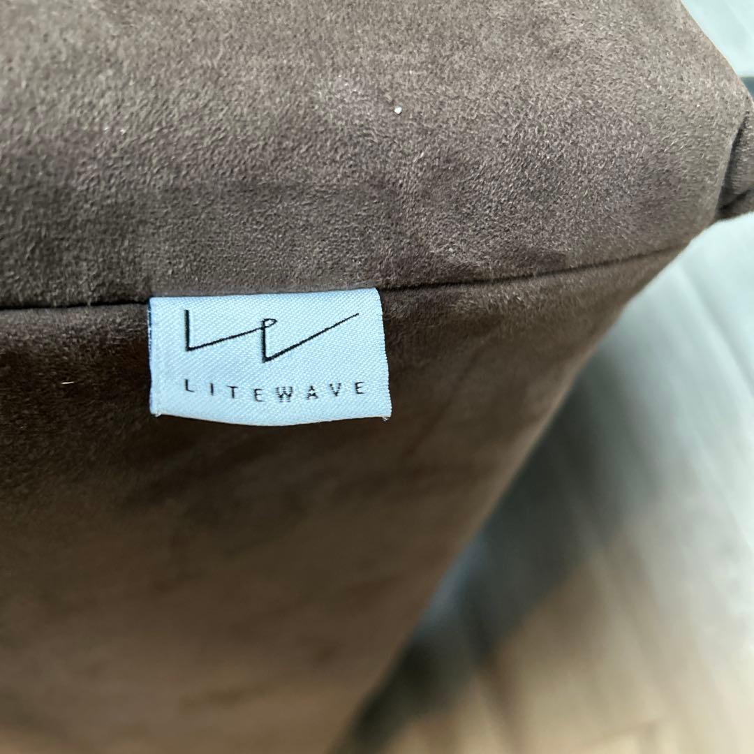 ブラウン スエード風 2人掛けソファ