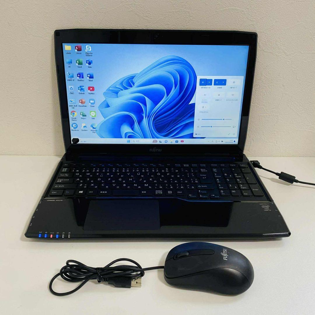 Y867 Fujitsuノートパソコン1TB大容量Windows11オフィス付き