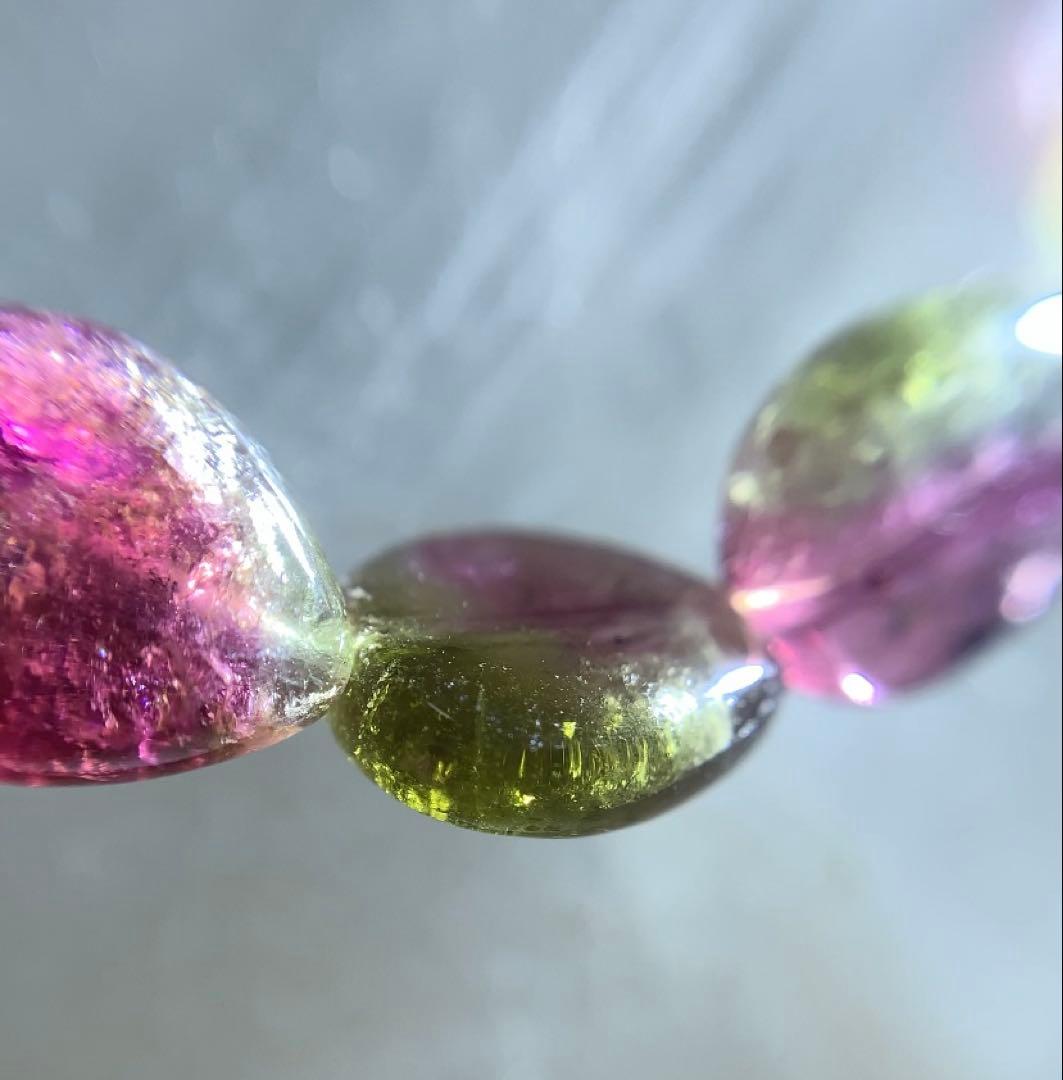 ★ユッキー様★ ウォーターメロントルマリン　雫型　ブレスレット　★高品質宝石質★