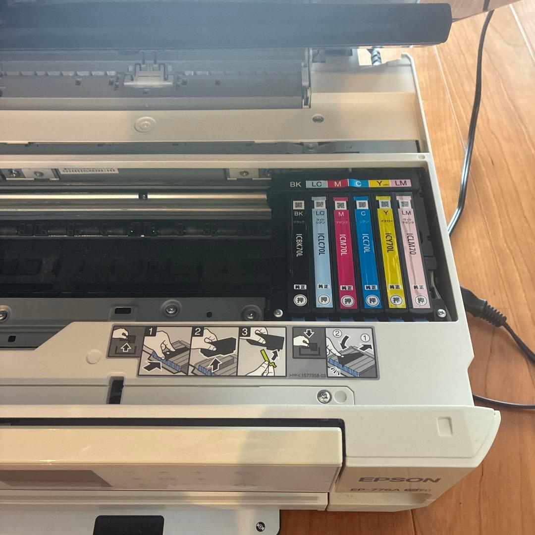 EPSON EP-776A 動作確認済み　予備インク、ディスク、電源ケーブル付属