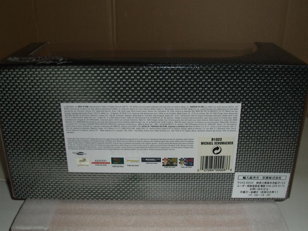 未開封　フェラーリ　２００３－GA　M・シューマッハ　＃１　マテル　 １／１８